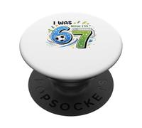 I Was 6 Now I'm 7 Soccer Birthday Shirt Boys 7th Birthday PopSockets PopGrip Adhesivo
