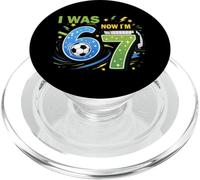 I Was 6 Now I'm 7 Soccer Birthday Shirt Boys 7th Birthday PopSockets PopGrip para MagSafe