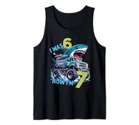 I Was 6 Now Im 7 Years Birthday Kids Boys Girls Camiseta sin Mangas