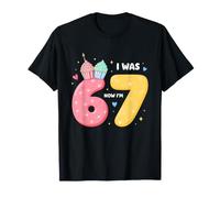 I Was 6 Now I'm 7 Years Old 7th Birthday Kids Birthday Party Camiseta