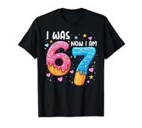 I Was 6 Now I'm 7 Years Old Cool 7th Birthday Girls Party Camiseta gráfica económica