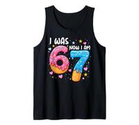 I Was 6 Now I'm 7 Years Old Cool 7th Birthday Girls Party Camiseta sin Mangas