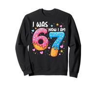 I Was 6 Now I'm 7 Years Old Cool 7th Birthday Girls Party Sudadera