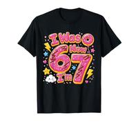 I Was 6 Now Im 7 Years Old Donut 7th Birthday Girls Camiseta