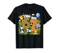 I Was 6 Now Im 7 Years Old Safari Jungle 7th Birthday Camiseta
