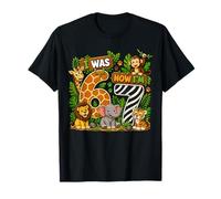 I Was 6 Now Im 7 Years Old Safari Jungle 7th Birthday Camiseta