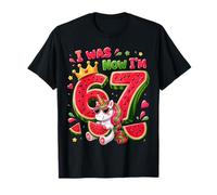 I Was 6 Now Im 7 Years Old Watermelon 7th Birthday Girl Camiseta