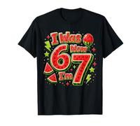 I Was 6 Now Im 7 Years Old Watermelon 7th Birthday Girl Camiseta