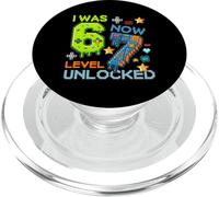 I Was 6 Now Level 7 Unlocked 7th Birthday Gamer 67 Meme PopSockets PopGrip para MagSafe