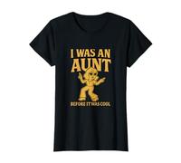 I Was An Aunt Before It Was Cool Retro Mostaza Amarillo Camiseta