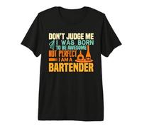 I Was Born To Be Awesome Not I Am A Bartender Camiseta Premium