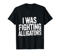 I Was Fighting Alligators Disculpe la Historia Torpe - Camiseta