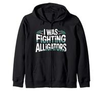 I Was Fighting Alligators Disculpe la Historia Torpe |- Sudadera con Capucha