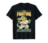I Was Fighting Alligators Excusa Historia Torpe Camiseta