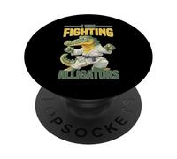 I Was Fighting Alligators Excusa Historia Torpe PopSockets PopGrip Adhesivo