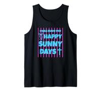 I Was Made For Happy Sunny Days - Lazo a Rayas Rosas Camiseta sin Mangas
