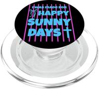I Was Made For Happy Sunny Days - Lazo a Rayas Rosas PopSockets PopGrip para MagSafe