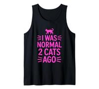I Was Normal 2 Cats Ago Camiseta sin Mangas