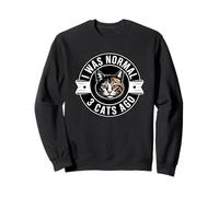 I Was Normal 2 Cats Ago Sudadera