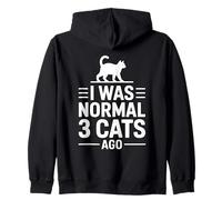 I Was Normal 3 Cats Ago Sudadera con Capucha