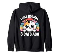 I Was Normal 3 Cats Ago Sudadera con Capucha