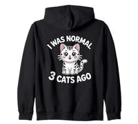 I Was Normal 3 Cats Ago Sudadera con Capucha