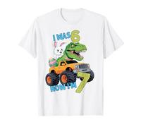 I Was Six Now I'm Seven Easter Bunny 67 Meme 7th Birthday Camiseta