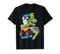 I Was Six Now I'm Seven Easter Bunny 67 Meme 7th Birthday Camiseta