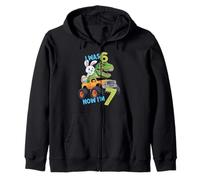 I Was Six Now I'm Seven Easter Bunny 67 Meme 7th Birthday Sudadera con Capucha