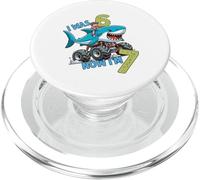 I Was Six Now I'm Seven Shark 67 Meme 7th Birthday Boys Kids PopSockets PopGrip para MagSafe