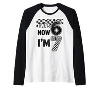 I Was Six Now I'm Seven Years Old Birthday 7th Kids Funny 67 Camiseta Manga Raglan