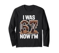 I Was Six Now I'm Seven Years Old Birthday 7th Kids Funny 67 Manga Larga