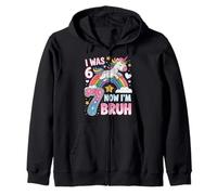 I Was Six Now I'm Seven Years Old Birthday 7th Kids Funny 67 Sudadera con Capucha