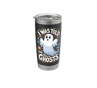 I Was Told There Would Be Ghosts Funny Halloween Kids Boys Vaso térmico de acero inoxidable de doble pared