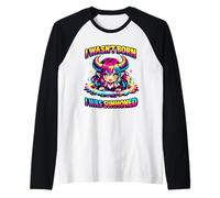 I Wasnt Born I Was Call For Women Girls Friends Boys Camiseta Manga Raglan