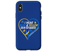 I Wear Blue and Yellow For My Step Daughter - Down Syndrome Carcasa para iPhone X/XS