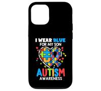 I wear Blue For My Son Autism Awareness Mom Dad Parents Carcasa para iPhone 12/12 Pro
