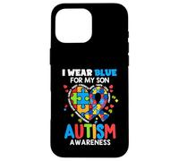 I wear Blue For My Son Autism Awareness Mom Dad Parents Carcasa para iPhone 16 Pro Max