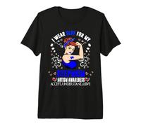 I Wear Blue For My Stepmom Autism Awareness Month Camiseta Premium