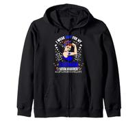 I Wear Blue For My Stepmom Autism Awareness Month Sudadera con Capucha