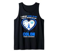 I Wear Dark Blue for My Mother in Law - Concienciación sobre el cáncer de Colon Camiseta sin Mangas
