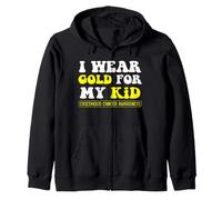 I Wear Gold For My Kid Childhood Cancer Awareness Men Women Sudadera con Capucha