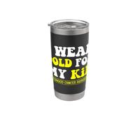 I Wear Gold For My Kid Childhood Cancer Awareness Men Women Vaso térmico de acero inoxidable de doble pared