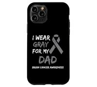 I Wear Gray For My Dad Brain Cancer Awareness Ribbon Family Carcasa para iPhone 11 Pro