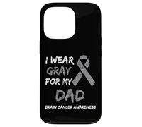I Wear Gray For My Dad Brain Cancer Awareness Ribbon Family Carcasa para iPhone 13 Pro