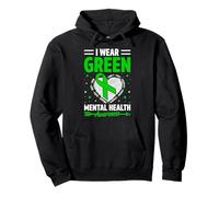 I Wear Green for Mental Health Awareness Month Man Women Sudadera con Capucha