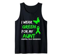 I Wear Green For My Aunt Cerebral Palsy Ribbon Camiseta sin Mangas
