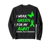 I Wear Green For My Aunt Cerebral Palsy Ribbon Sudadera