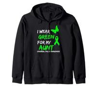 I Wear Green For My Aunt Cerebral Palsy Ribbon Sudadera con Capucha