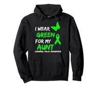 I Wear Green For My Aunt Cerebral Palsy Ribbon Sudadera con Capucha